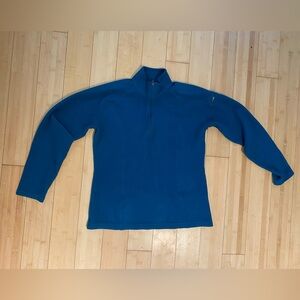 LL Bean blue quarter-zip fleece W XS